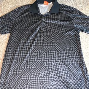Puma golf polo; black and grey checker